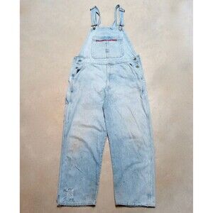 VTG POINTER BRAND Made in USA Bib Overalls Fits 40x30 Denim Carpenter Workwear